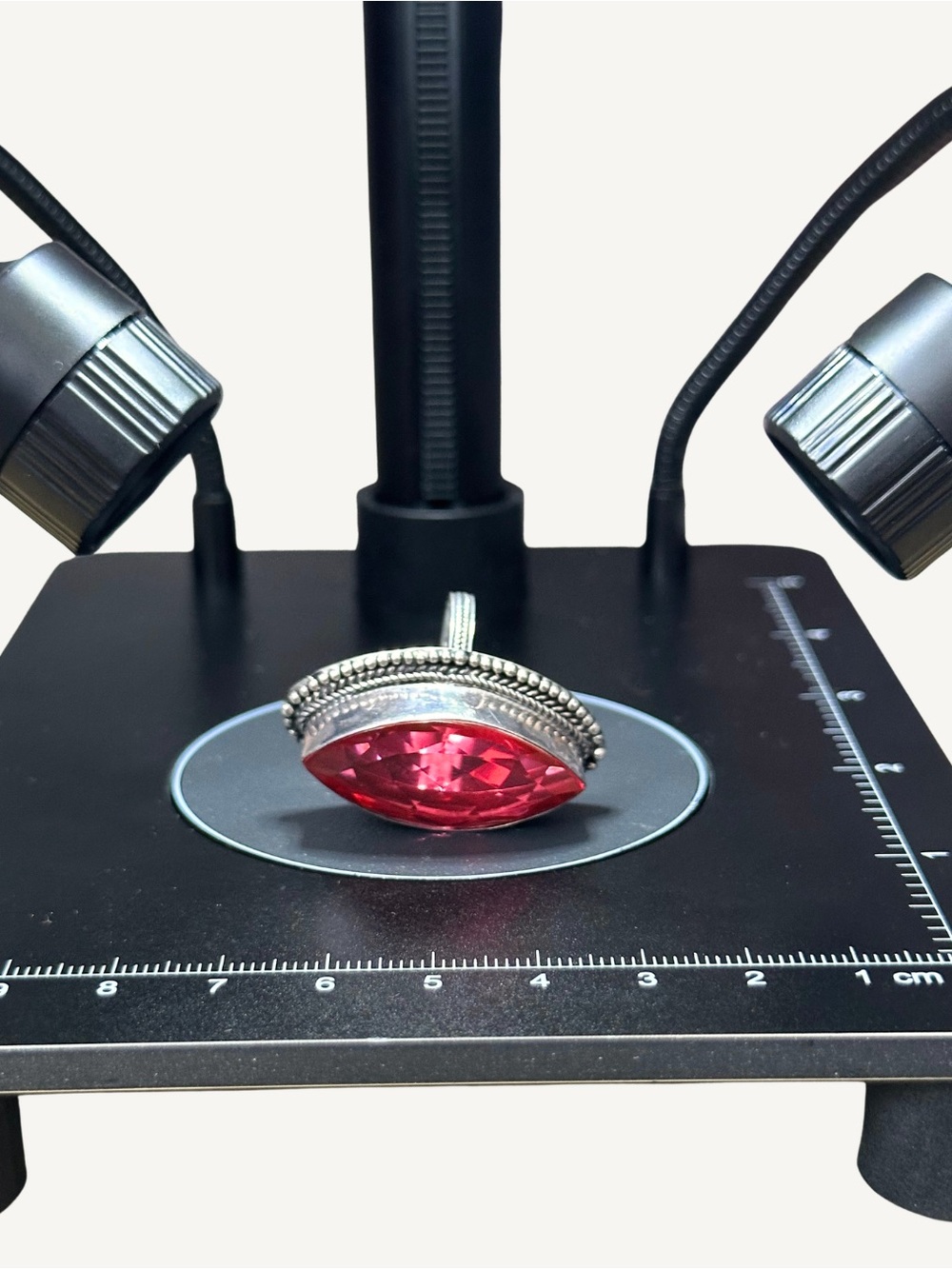 Red Spinel Sterling Silver Size 8 Marquise Navette 29.5mm Cocktail Ring - Picture 2 of 12
